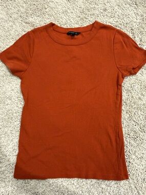 Banana Republic Factory Short Sleeve Crewneck Top - Rust